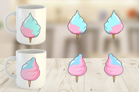 Mug Wrap Cotton Candy Scoop Sublimation artnoy 