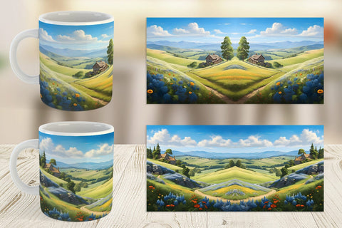 Mug Wrap Countryside Summer Sublimation artnoy 