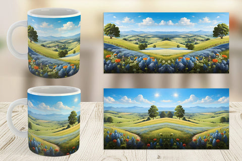 Mug Wrap Countryside Summer Sublimation artnoy 