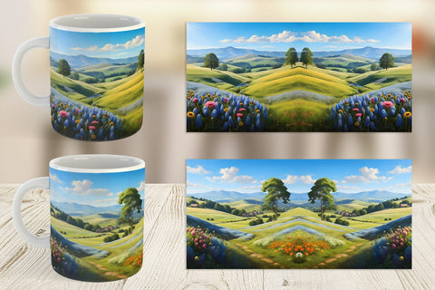 Mug Wrap Countryside Summer Sublimation artnoy 