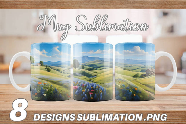 Mug Wrap Countryside Summer Sublimation artnoy 