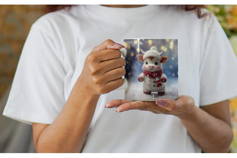 Mug Wrap Cow Christmas Sublimation artnoy 