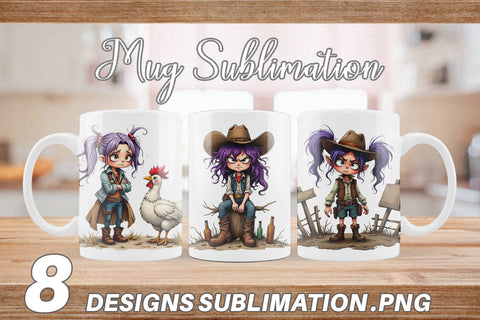Mug Wrap Cowgirl Chaos Sublimation artnoy 