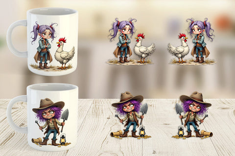Mug Wrap Cowgirl Chaos Sublimation artnoy 