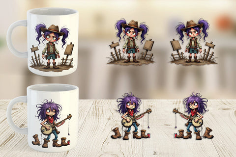 Mug Wrap Cowgirl Chaos Sublimation artnoy 
