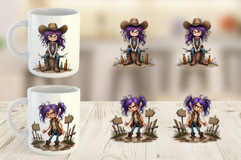 Mug Wrap Cowgirl Chaos Sublimation artnoy 