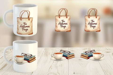 Mug Wrap Cozy Autumn Bookstore Sublimation artnoy 