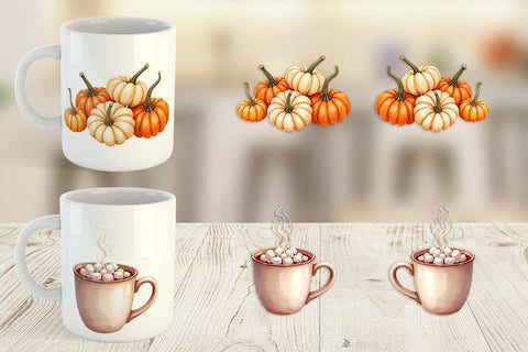 Mug Wrap Cozy Autumn Cottage Sublimation artnoy 