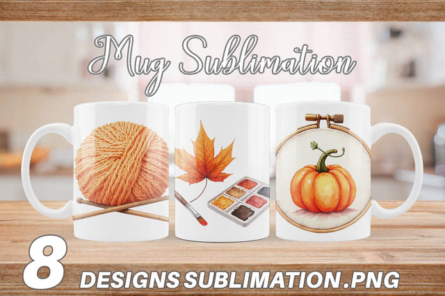 Mug Wrap Cozy Autumn Crafting Sublimation artnoy 