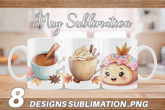 Mug Wrap Cozy Autumn Treats Sublimation artnoy 
