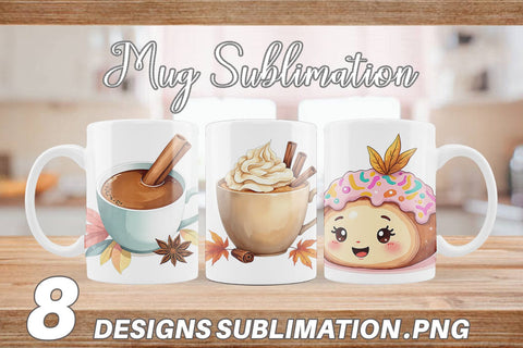 Mug Wrap Cozy Autumn Treats Sublimation artnoy 