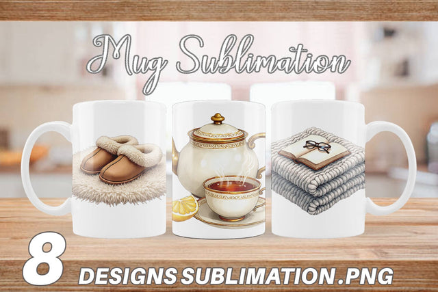 Mug Wrap Cozy Christmas Sublimation artnoy 