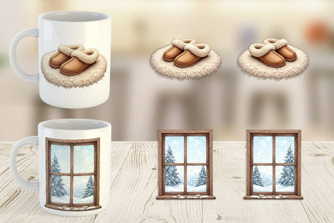 Mug Wrap Cozy Christmas Sublimation artnoy 