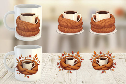 Mug Wrap Cozy Coffee Weather Sublimation artnoy 