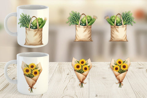 Mug Wrap Cozy Fall Farmers Market Sublimation artnoy 
