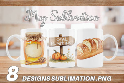 Mug Wrap Cozy Fall Farmers Market Sublimation artnoy 