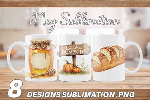 Mug Wrap Cozy Fall Farmers Market Sublimation artnoy 