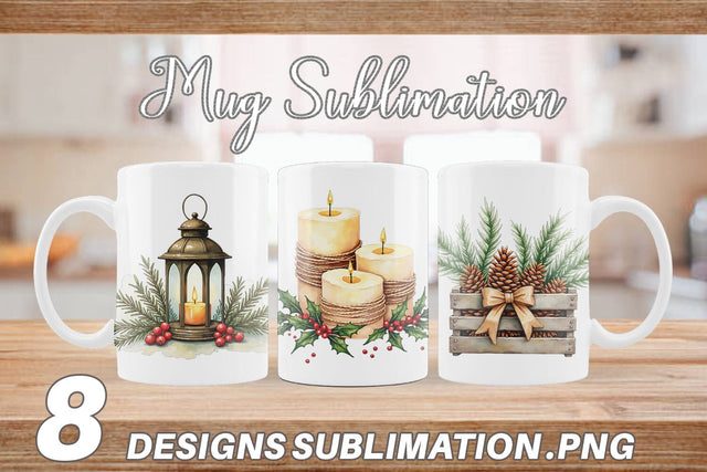 Mug Wrap Cozy Farmhouse Christmas Sublimation artnoy 