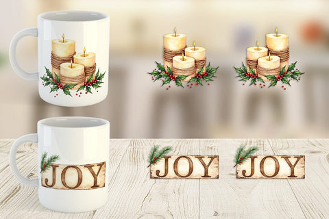Mug Wrap Cozy Farmhouse Christmas Sublimation artnoy 