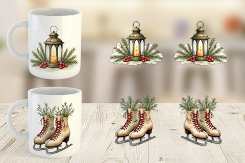 Mug Wrap Cozy Farmhouse Christmas Sublimation artnoy 