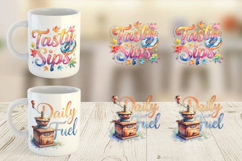 Mug Wrap Cozy Morning Coffee Quotes Sublimation artnoy 