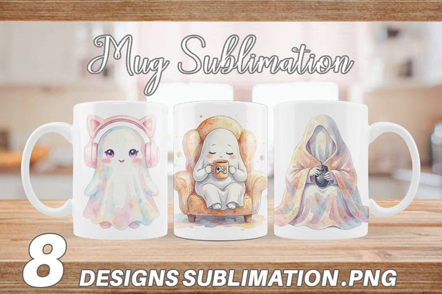 Mug Wrap Cozy PC Gamer Ghost Sublimation artnoy 