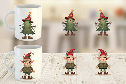 Mug Wrap Cozy Raggedy Christmas Sublimation artnoy 