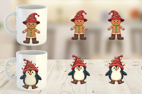 Mug Wrap Cozy Raggedy Christmas Sublimation artnoy 