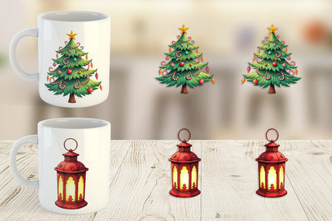 Mug Wrap Cozy Retro Christmas Sublimation artnoy 