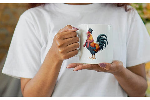 Mug Wrap Cozy Winter Farm Friends Watercolor Sublimation artnoy 