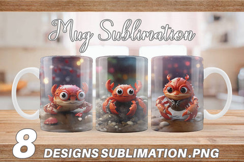 Mug Wrap Crab Valentine Sublimation artnoy 