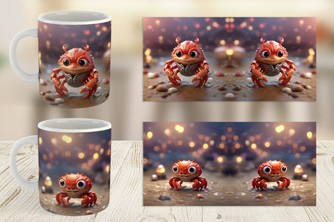 Mug Wrap Crab Valentine Sublimation artnoy 