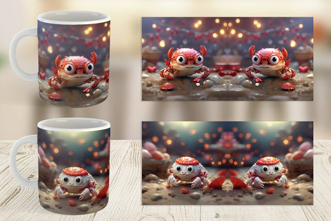 Mug Wrap Crab Valentine Sublimation artnoy 