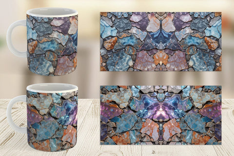 Mug Wrap Cracked Iridescent Sublimation artnoy 