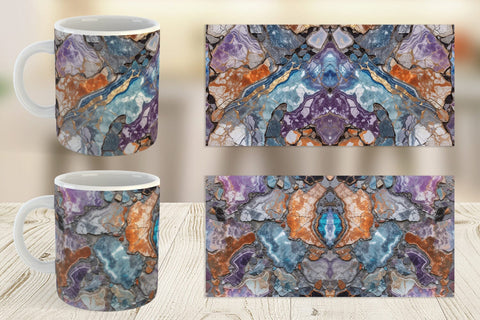 Mug Wrap Cracked Iridescent Sublimation artnoy 