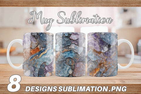 Mug Wrap Cracked Iridescent Sublimation artnoy 