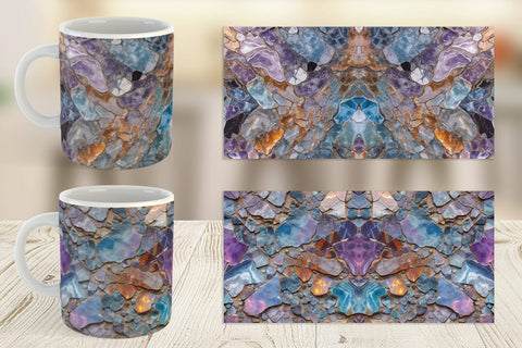 Mug Wrap Cracked Iridescent Sublimation artnoy 