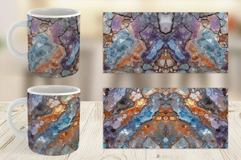 Mug Wrap Cracked Iridescent Sublimation artnoy 