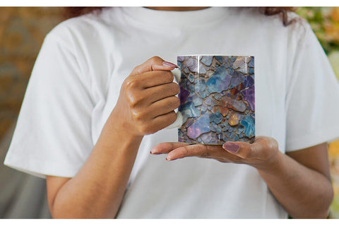 Mug Wrap Cracked Iridescent Sublimation artnoy 