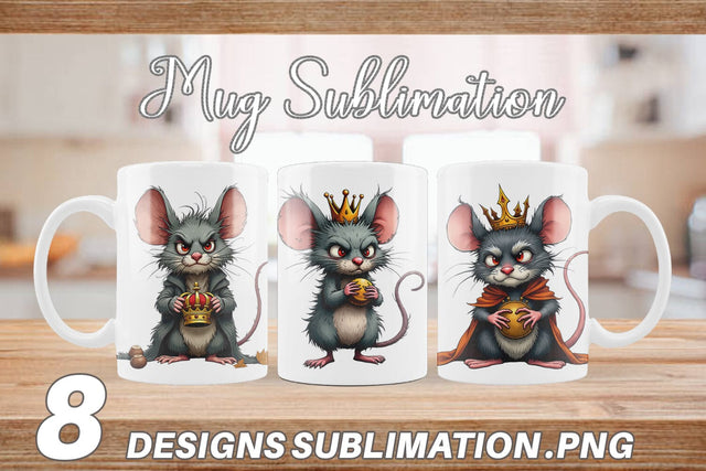 Mug Wrap Cranky Mouse King Mayhem Sublimation artnoy 