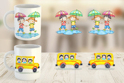 Mug Wrap Crayon Adventures Sublimation artnoy 