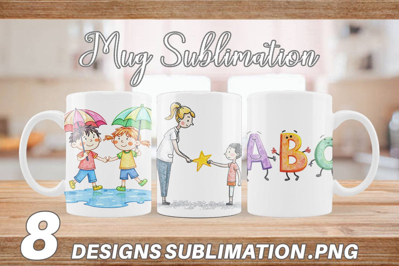 Mug Wrap Crayon Adventures Sublimation artnoy 
