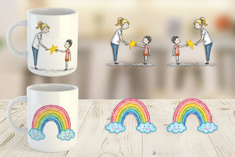 Mug Wrap Crayon Adventures Sublimation artnoy 