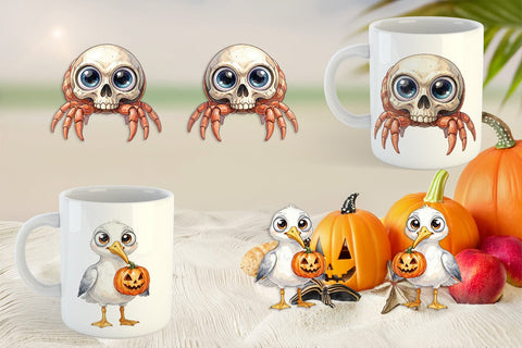 Mug Wrap Creepy Coastal Summerween Sublimation artnoy 