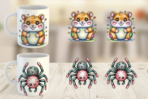 Mug Wrap Creepy Cute Pastel Halloween Sublimation artnoy 