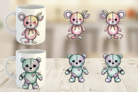 Mug Wrap Creepy Cute Pastel Halloween Sublimation artnoy 