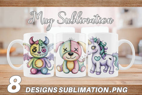 Mug Wrap Creepy Cute Pastel Halloween Sublimation artnoy 