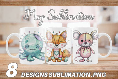 Mug Wrap Creepy Cute Pastel Halloween Sublimation artnoy 