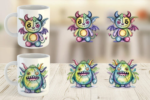 Mug Wrap Creepy Cute Pastel Halloween Sublimation artnoy 