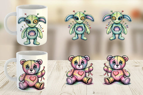 Mug Wrap Creepy Cute Pastel Halloween Sublimation artnoy 